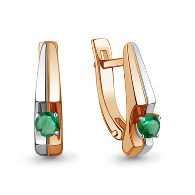 941907к Серьги из Золота с изумрудами из коллекции "Darling"