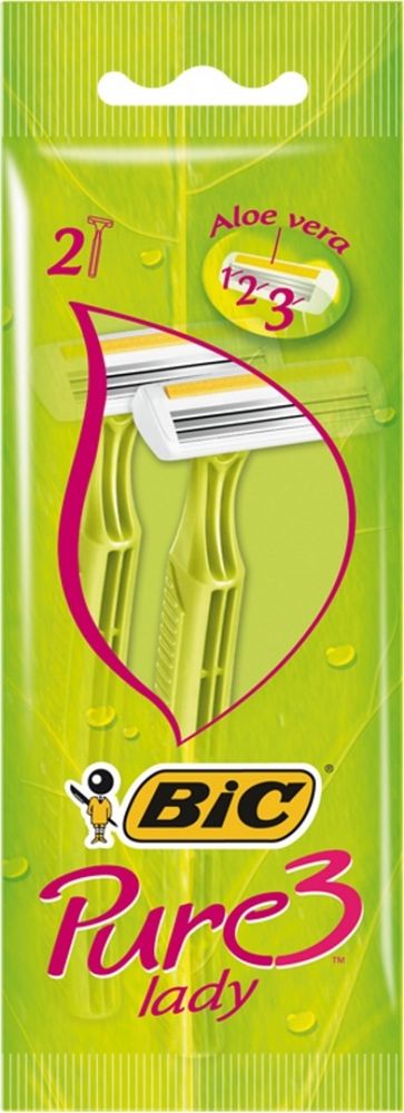 Bic одноразовые станки Bic Pure-3 Lady 2 шт