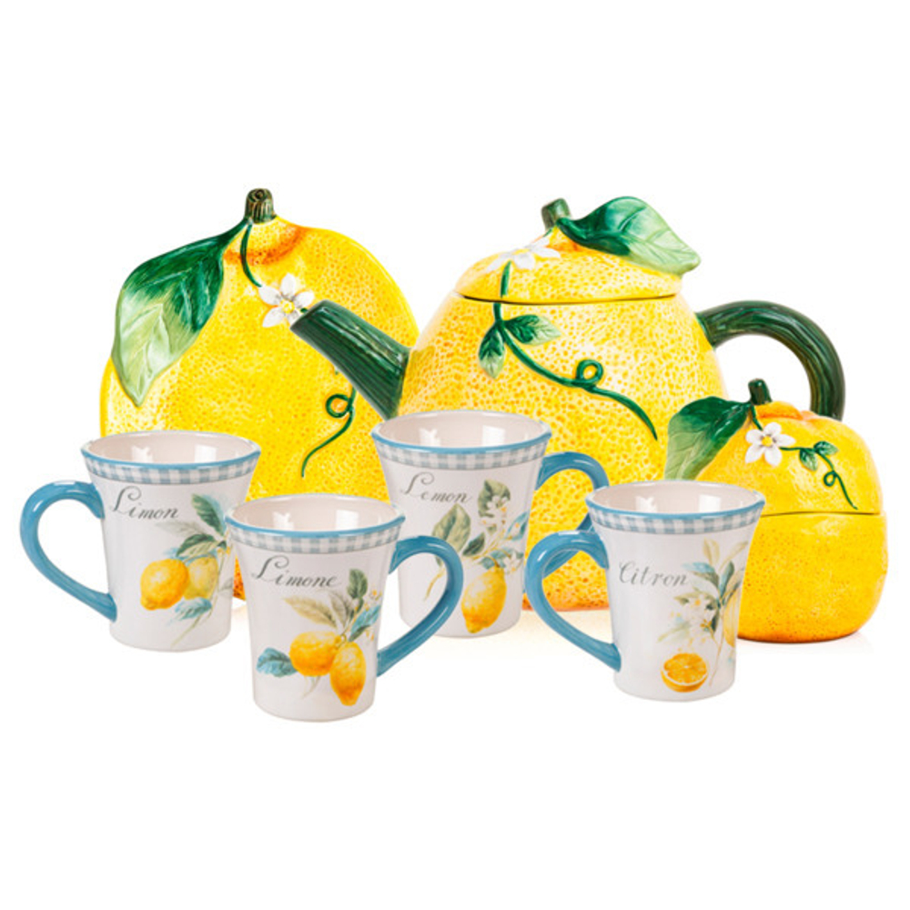 Сервиз чайный на 4 персоны 7 предметов Certified Int. Лимоны