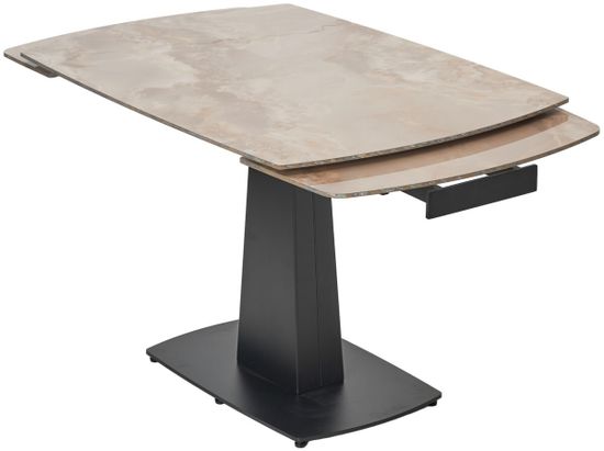 Стол BALDE 140 GLOSS AMBER JADE SOLID CERAMIC / BLACK