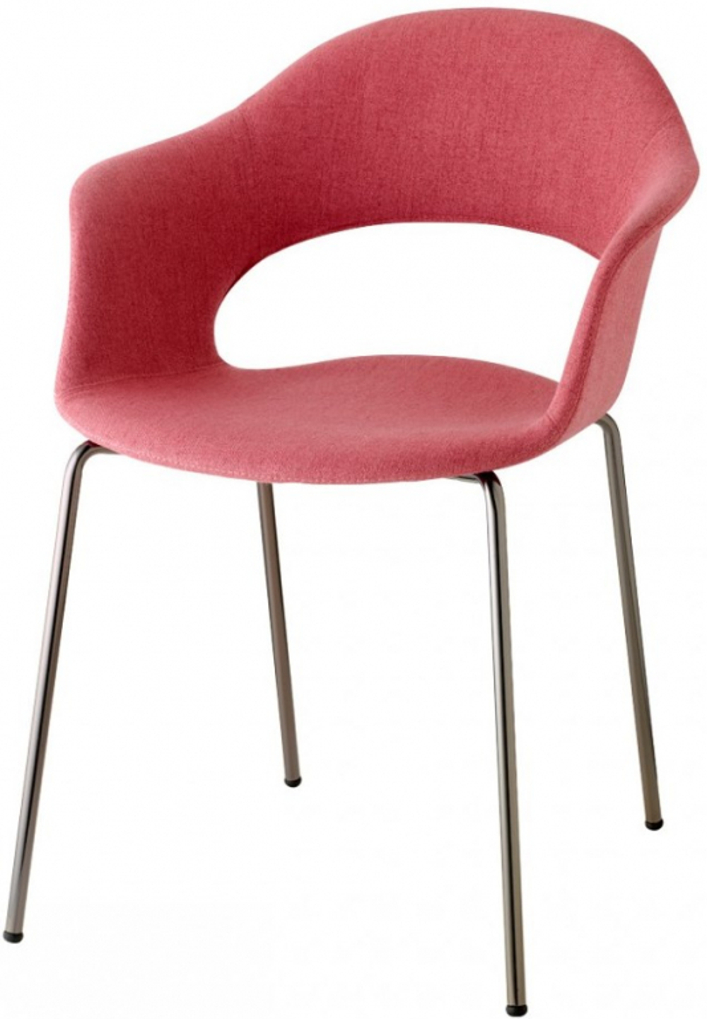 Кресло с обивкой Scab Design Lady B Pop, черный глянцевый никель, коралловый