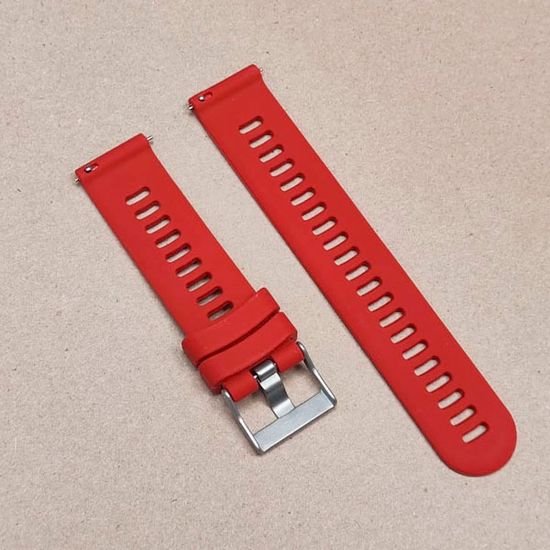 Ремешок Premium 20 мм силиконовый для Garmin Forerunner 55/245/645, Venu, Venu Sq, Venu 2 Plus, Vivoactive 3, Vivomove быстросъемный (Красный)