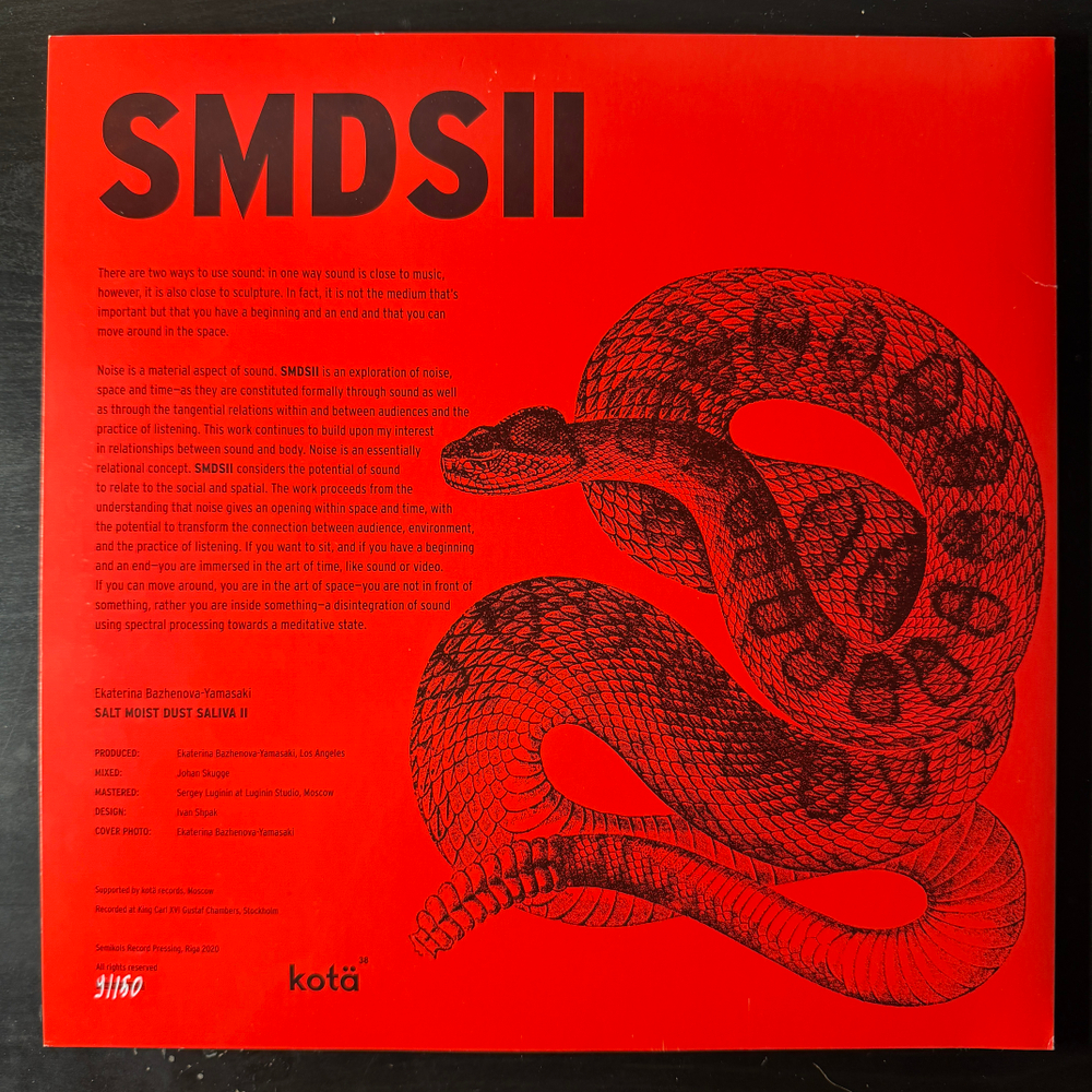 Ekaterina Bazhenova-Yamasaki ‎– Salt Moist Dust Saliva II (Россия 2020г.) RedТ