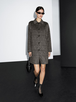 Massimo Dutti Пальто с принтом, серый