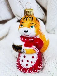 Ёлочное украшение Лисичка 11 см., Батик (ФУ-554)