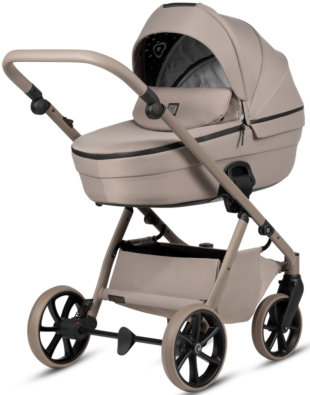 Детская коляска Tutis Uno 6 Plus Essential collection 3 в 1 с автокреслом Beno Black 1602172 Taupe с сумкой