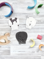 Рукавички-антицарапки Mjölk Собачки NEW/Ночное небо/Steel Grey, сет из 3х пар