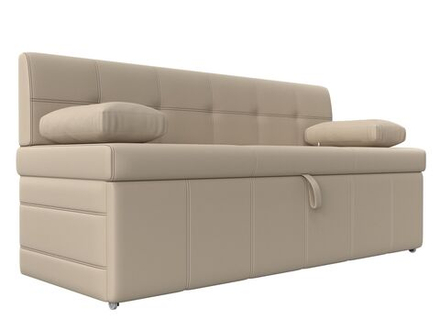 Диван кухонный прямой Лео, Бежевый, Экокожа, 28657