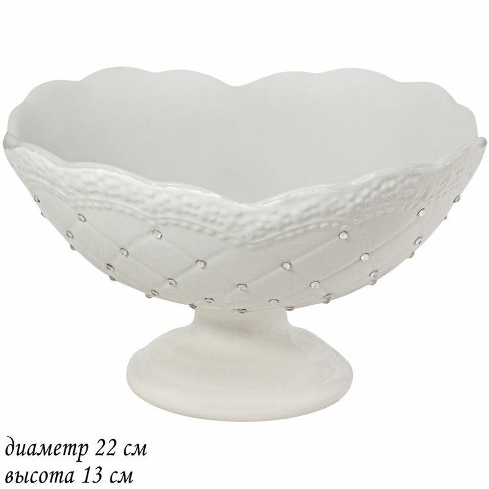 Lenardi 110096 Салатник на ножке 22см. СЕВЕРНОЕ СИЯНИЕ в под.уп.(х8) Керамика