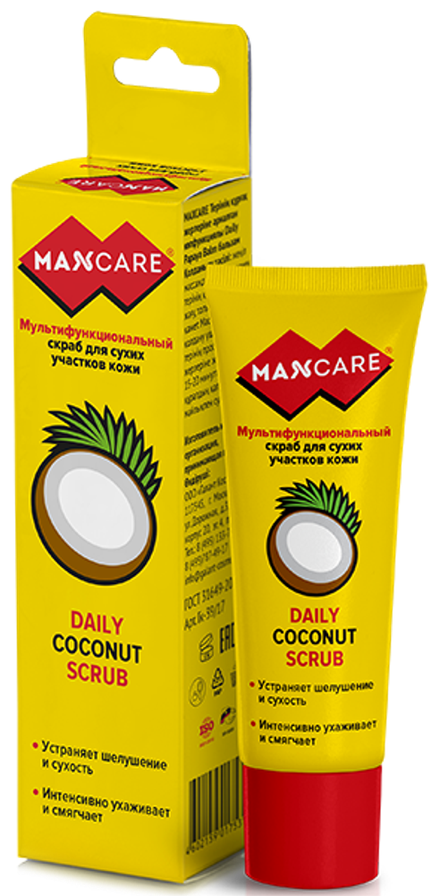 ГАЛАНТ Скраб мультифункциональный MAXCARE для сухих участков кожи DAYLY COCONUT SCRUB, 40 мл*44