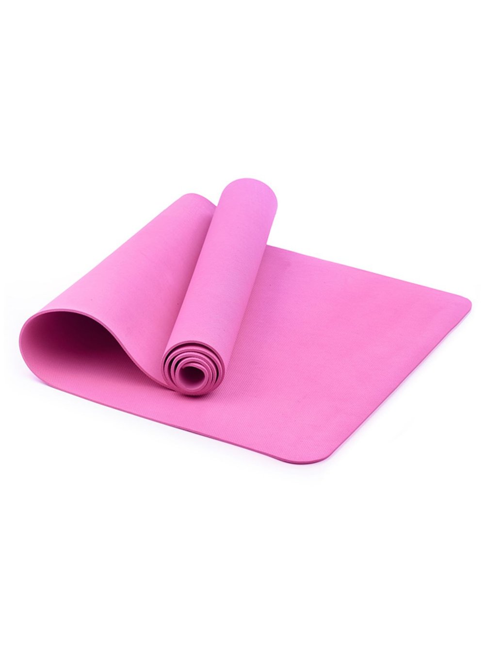 Коврик для фитнеса и йоги 61х173 см (розовый цвет)