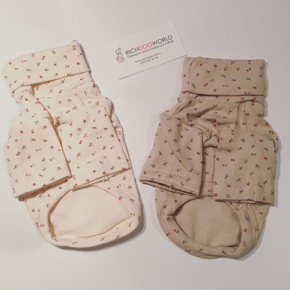 5192 BH Водолазка узкая горловина "Flower Pola Tee"