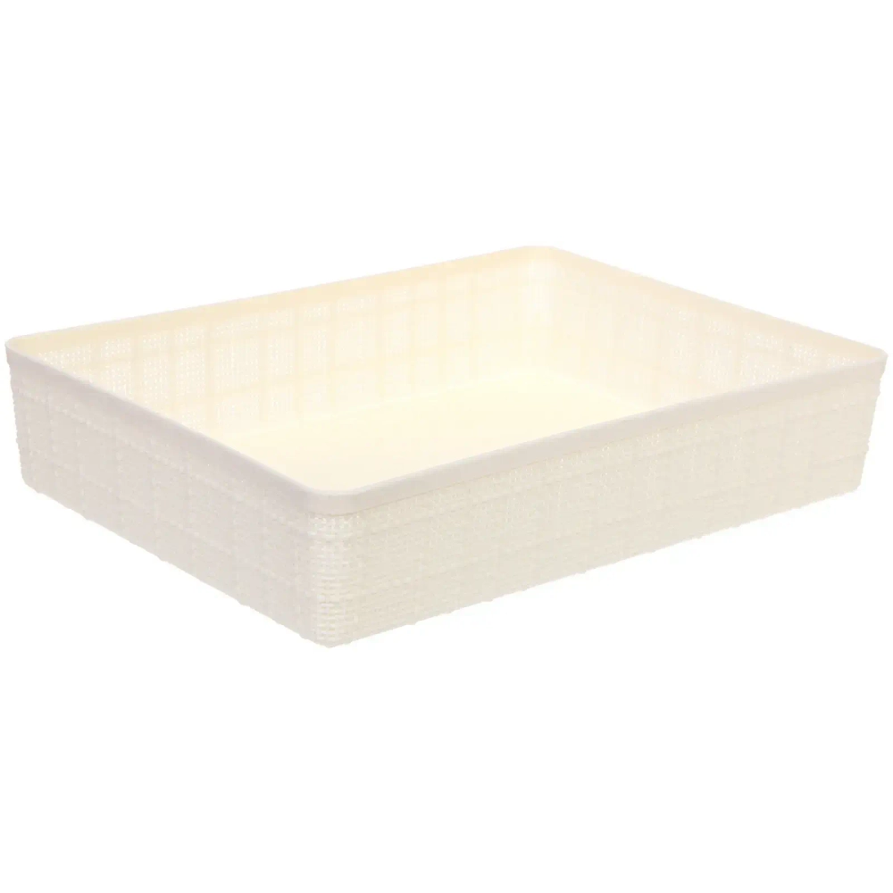 Корзина - органайзер для хранения «СТЭНТ», цвет белый, 32*23*6.8см