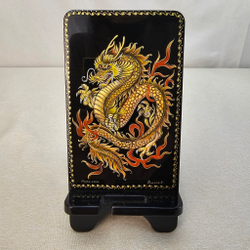 Сувенирная подставка для телефона с росписью Палех "Дракон"