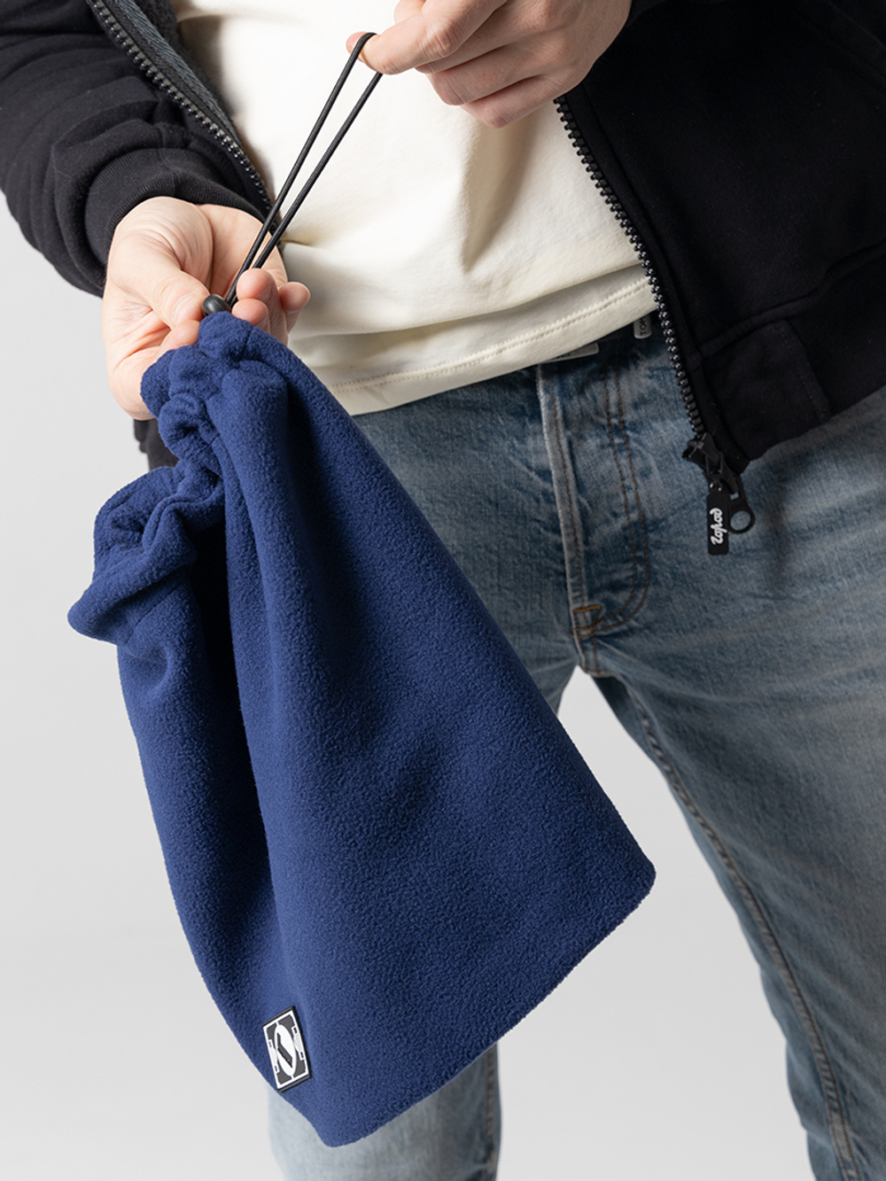 Снуд флисовый темно синий Город Горький