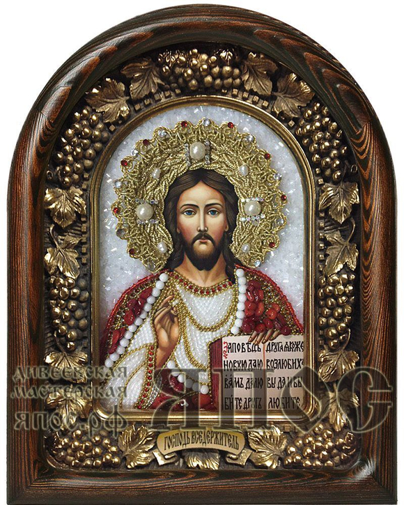 Икона Господь Вседержитель бисер