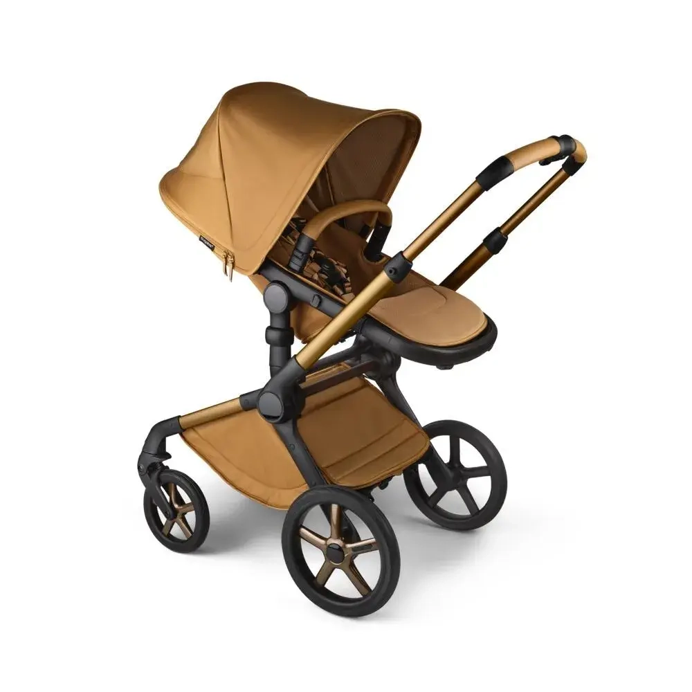 Коляска 2 в 1 Bugaboo Fox 5 Complete Noir Limited Edition Amber Glow