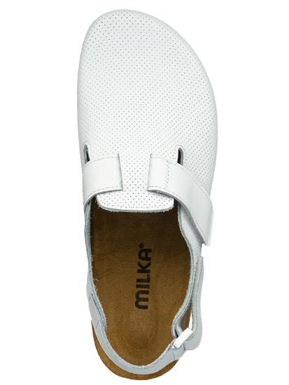 13 | "Maka's" Женские сабо (белый перфорация)