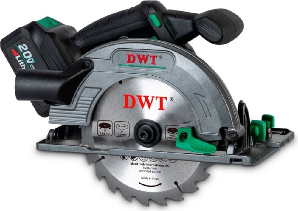 Пила циркулярная аккумуляторная DWT AHKP-20-165 DN-4 BMC