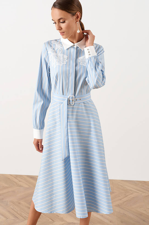 51553 Платье женское (голубой)