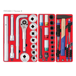 МАСТАК (52-06299G) Набор инструментов "ПРОФИ" в серой тележке, 299 предметов