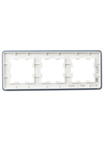 BRITE Рамка 3-местная РУ-3-2-Бр стекло белый RE IEK