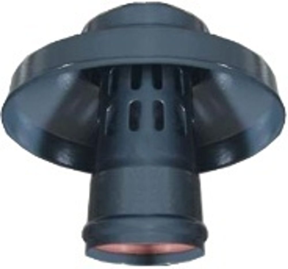 ROMMER RCA-0080-010006 Оголовок с ветрозащитой D 80 ЧЕРНЫЙ (Алюминий)