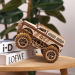 Джип БигФут 4x4 от DROVO - Деревянный конструктор, сборная механическая модель, 3d пазл