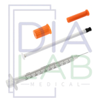 SITEKMED Шприц 1 мл инсулиновый одноразовый медицинский стерильный U-100 с иглой 29G 0,33x12мм, трехкомпонентный,10шт./уп.