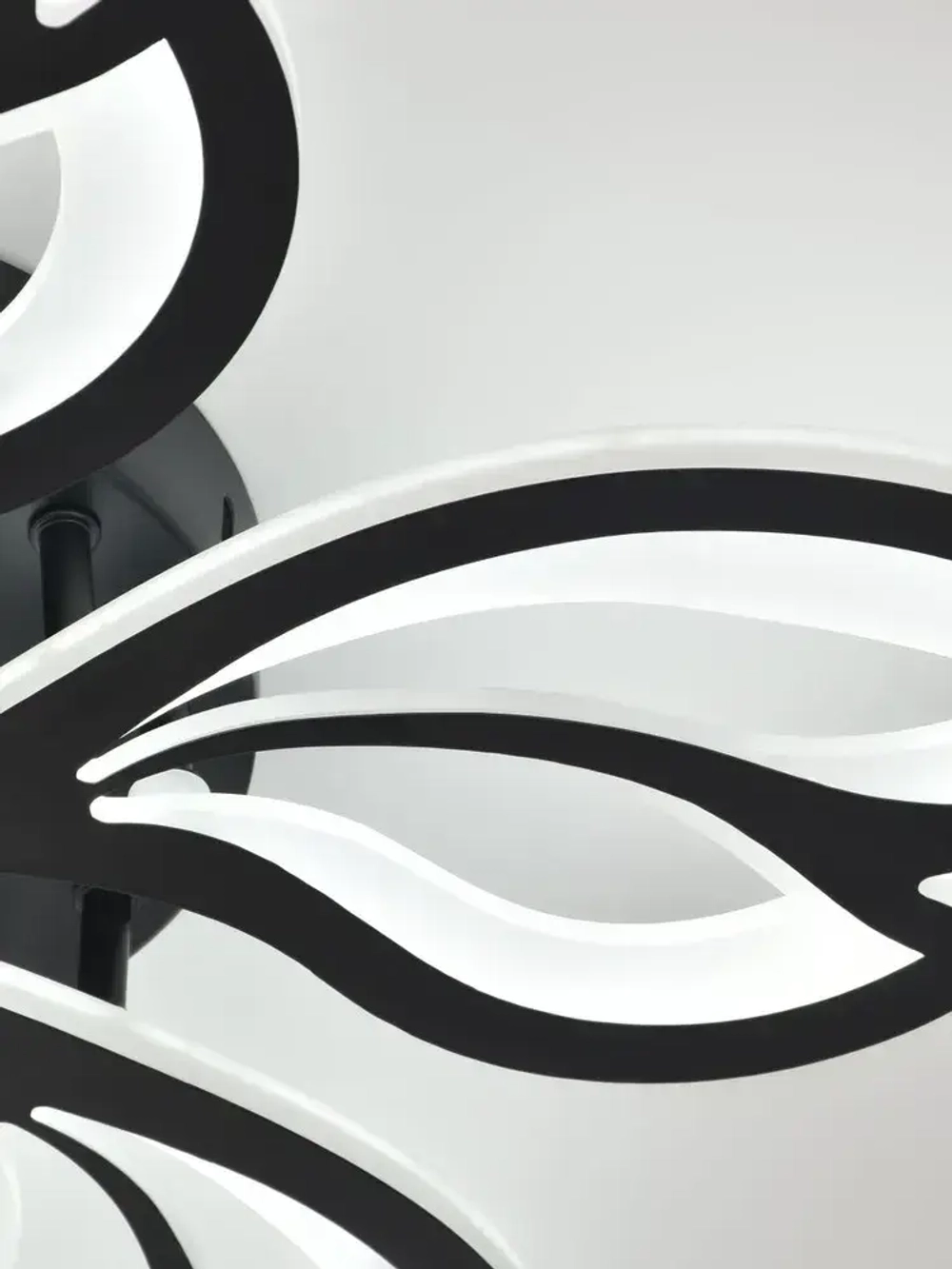 Люстра потолочная светодиодная с пультом ДУ Rivoli черная LED 120 Вт 3000 - 6000 К, светильник на кухню, в детскую, в спальню