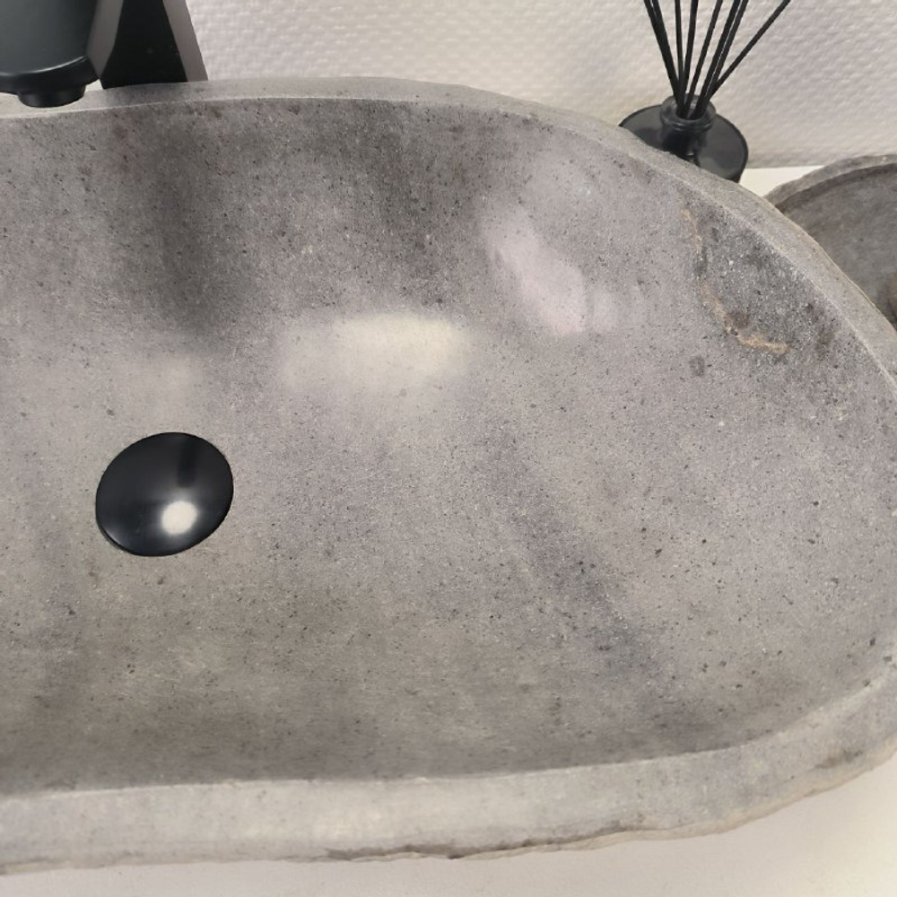 Раковина из речного камня RS63635 (64*35*16) 0124