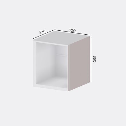 Кухня Модуль Г 300/2 горизонтальный с нависанием Кашемир / Каштан