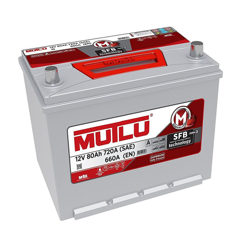 Аккумулятор 6СТ-80 А.ч., о.п., R+, MUTLU JIS TYPE SERIE 3