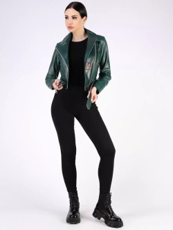 Кожаная куртка демисезонная косуха