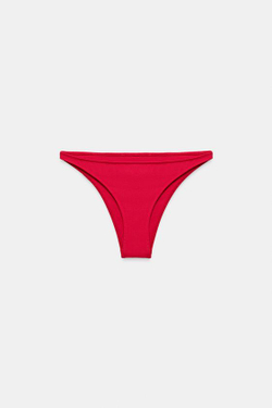 ZARA ОДНОТОННЫЕ ПЛАВКИ-БИКИНИ, КРАСНЫЙ
