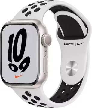 Apple Watch Nike Series 7, 45 мм, корпус из алюминия цвета «сияющая звезда»