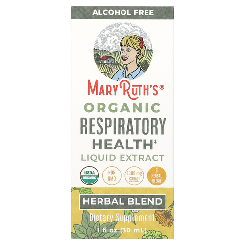 MaryRuth's, органический жидкий экстракт для здоровья дыхательной системы, без спирта, 1180 мг, 30 мл