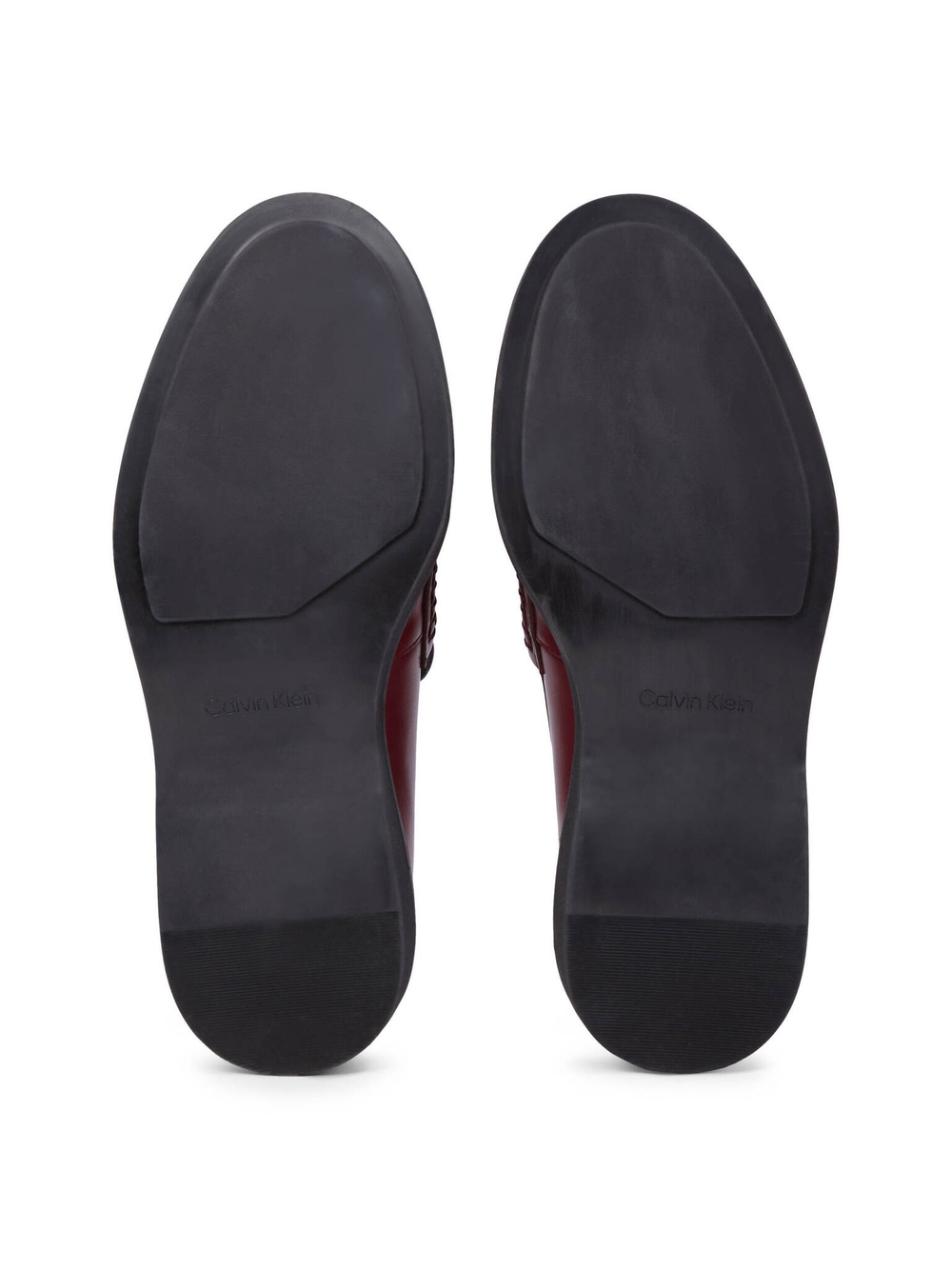 Кожаные лоферы Calvin Klein - бордовый(HW0HW02182)