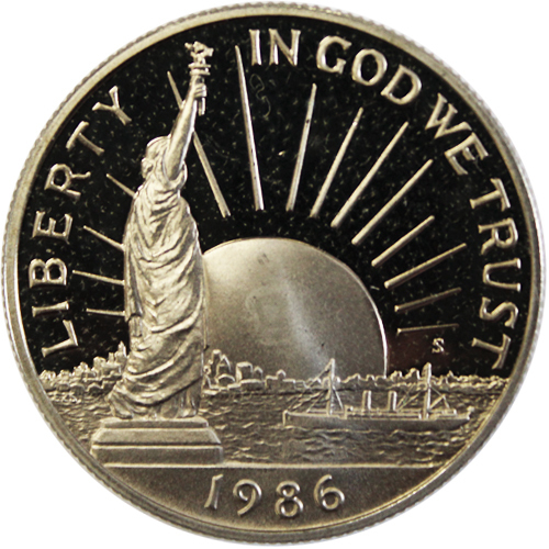 1/2 доллар 1986 (S). США Proof (Нация иммигрантов). Медь с плакировкой