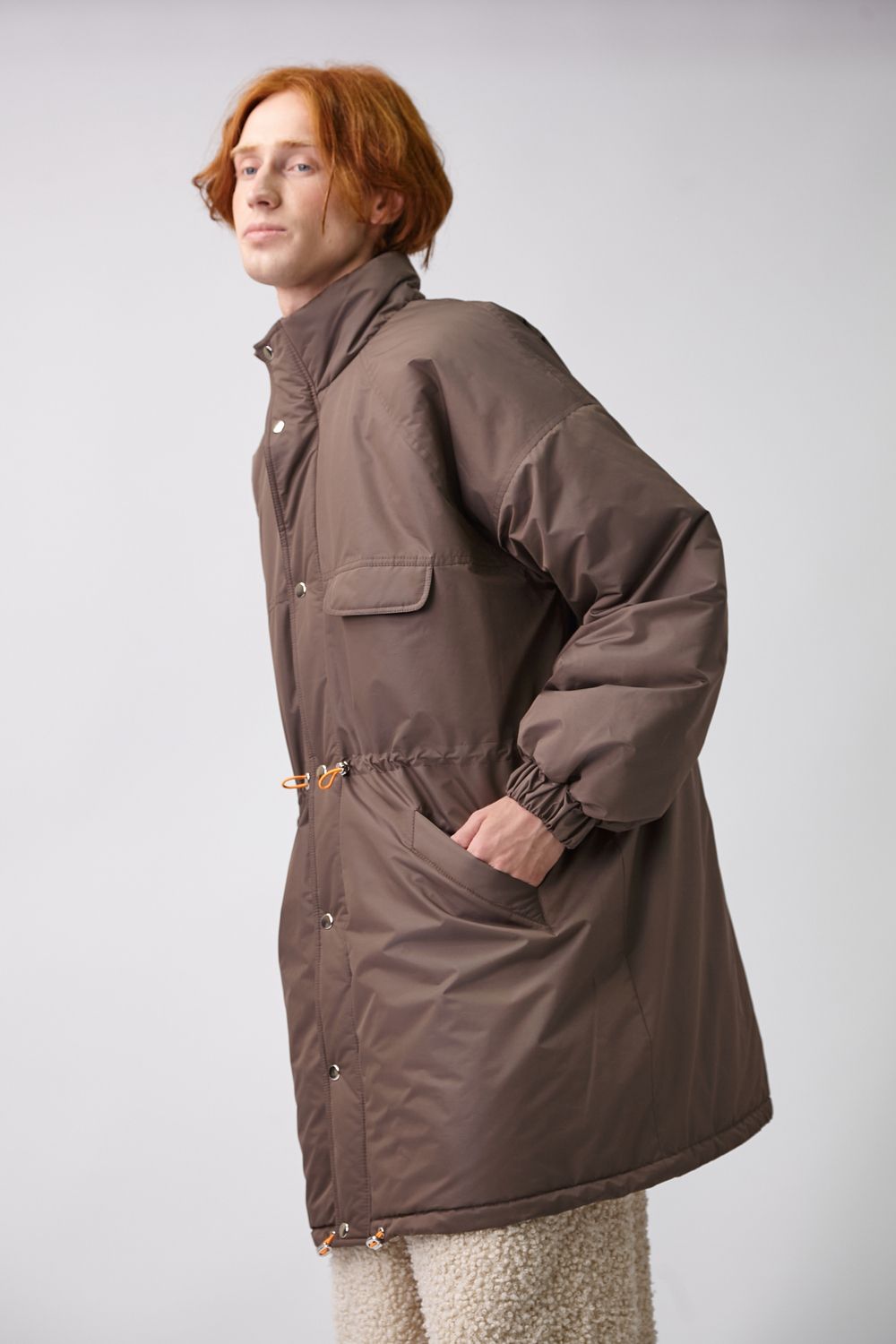 Парка Choompu оверсайз коричневая