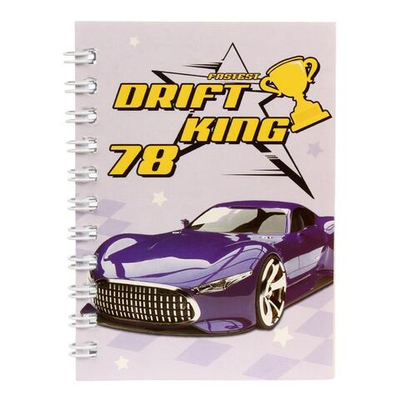 Блокнот на спирали "Машина" 10, 5*6,5см, 4 штуки комплект в пакете на подвесе