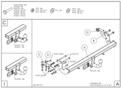 Фаркоп оцинкованный Galia M122A для Mitsubishi Eclipse Cross 2018-, Mitsubishi ASX 2010-, Citroen C4 Aircross 2012-, Peugeot 4008 2012-(паспорт и сертификат в комплекте)(без электрики)