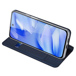 Чехол книжка из PU кожи синего цвета от Dux Ducis для Google Pixel 9a, серия Skin Pro Series Case