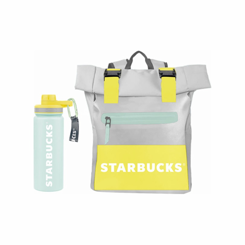 Набор Starbucks бутылка и рюкзак, желт.