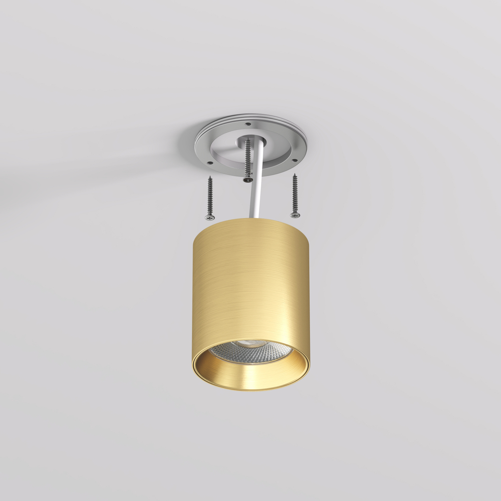 DK2610-SB Накладной светильник SHINE TUBE со светодиодом, D70*H80, IP20, 3000К, 10W, RA?90, сатинированная латунь, алюминий