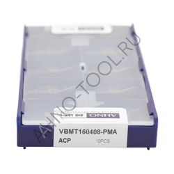 Пластина твердосплавная ISO VBMT160408-PMA ACP20E AHNO по стали, получистовая