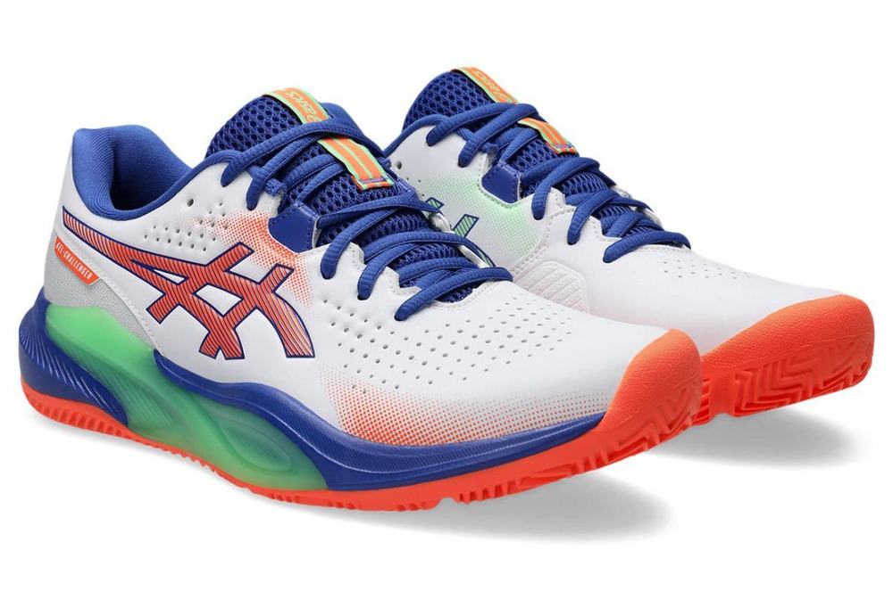 Мужские кросовки для Padel Asics Gel-Challenger 15 Padel - белый/яркий коралловый