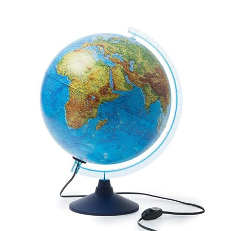 Глобус д-р 320 Физический, подсветка, классик, евро, карт.короб