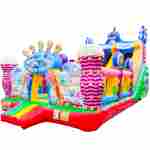 Коммерческий надувной батут с горкой «В гостях у моря 2» 9*5*5 м