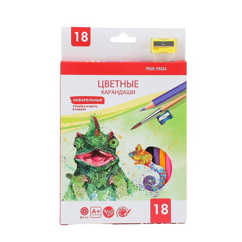 Набор цветных карандашей "Prof-Press", 18 цветов